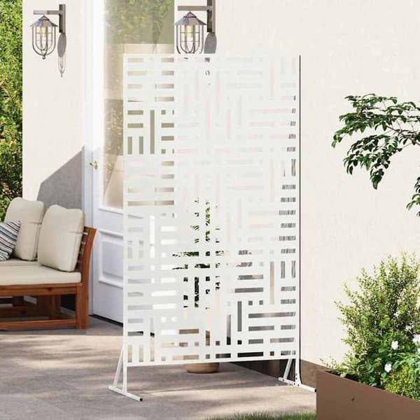 Maison Exclusive - Integritetsskärm 100 x 50 x 180 cm Vit Stål Vit