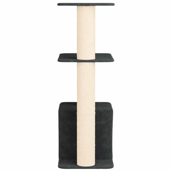 Maison Exclusive - Kattträd med sisal klöspinnar Mörkgrå 133 cm