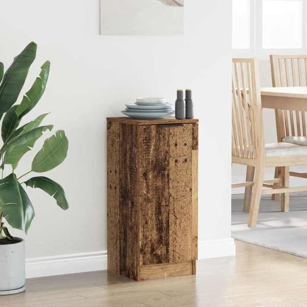 Buffet bas - EKSKLUSIVT HUS - 30 x 30 x 70 cm - Ingeniørtræ - Trælook - Moderne design