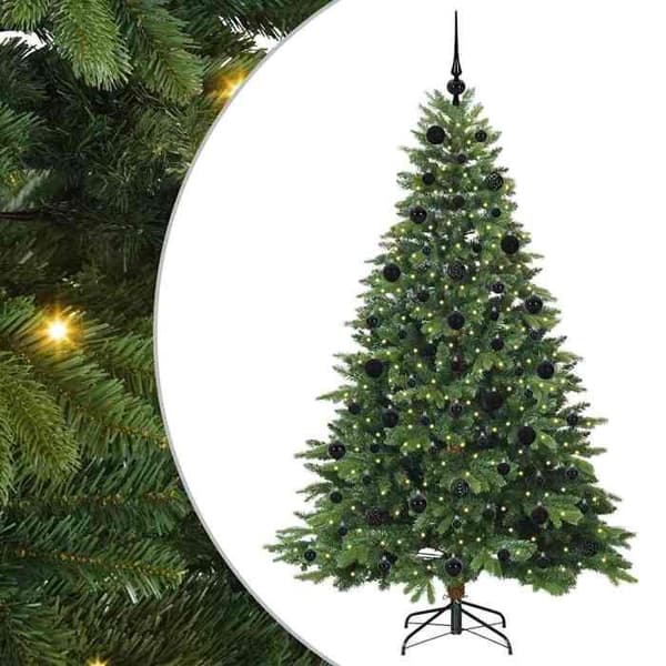 Maison Exclusive - 300 LED vihreä joulukuusi 210 cm PE ja PVC Grön