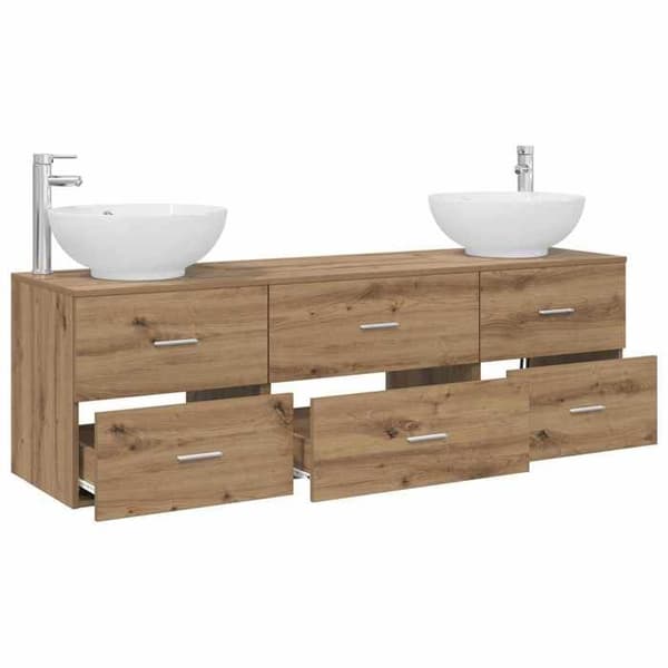 Maison Exclusive - 3 osan kylpyhuonekalustesarja, käsityötammi