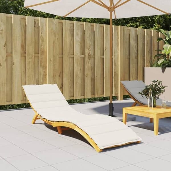 Maison Exclusive - Kudde för solstol crème blandad 200x60x4 cm tyg