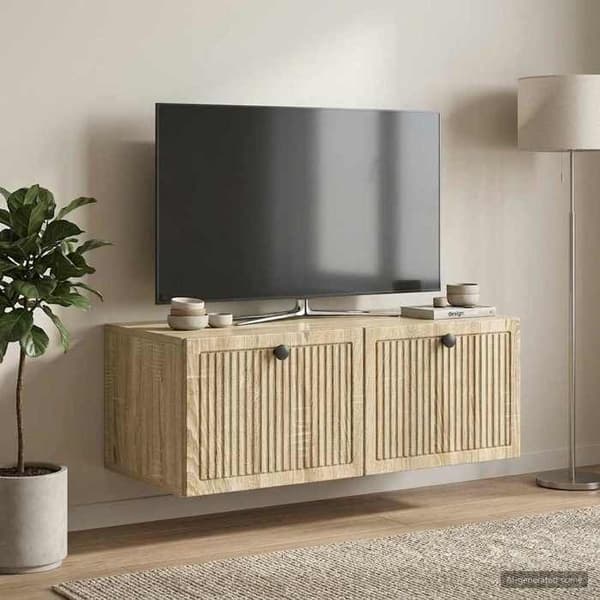 Exklusivt Hem - Väggmonterad TV-möbel Väggmontering Ek Sonoma 78,5 x 41 x 30 cm