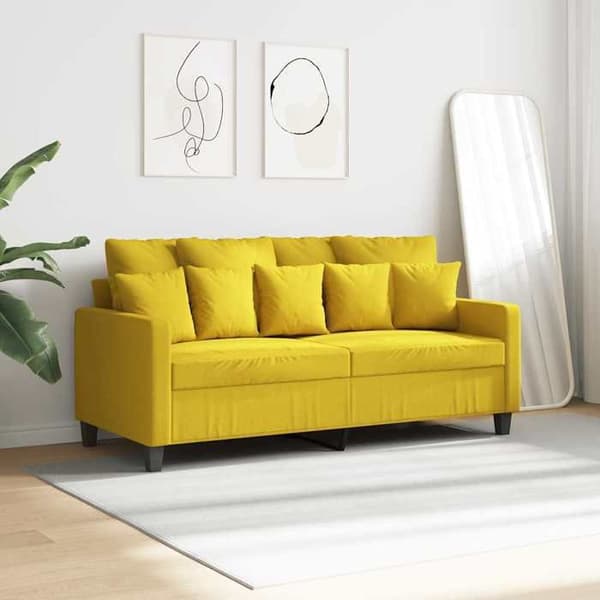 Maison Exclusive - 2-personers sofa i lys gul 140 cm stof