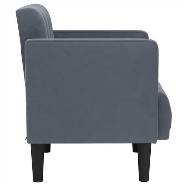 Maison Exclusive - Stol med armlæn i mørkegrå velour 53 cm
