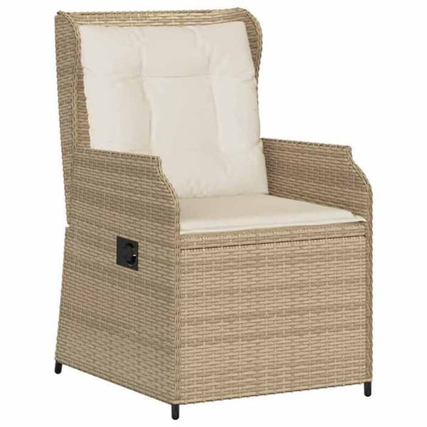 Maison Exclusive - 2 kpl beige polyrottinkinen puutarhapenkkisetti