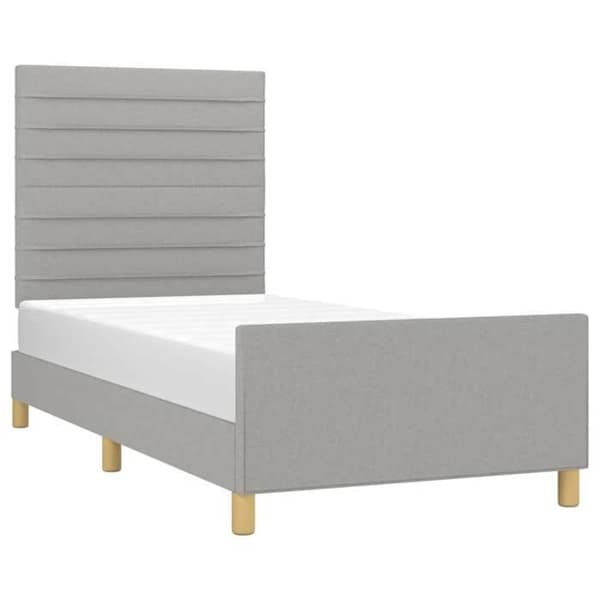 Maison Exclusive - Sengebund uden madras lys grå 100x200 cm stof