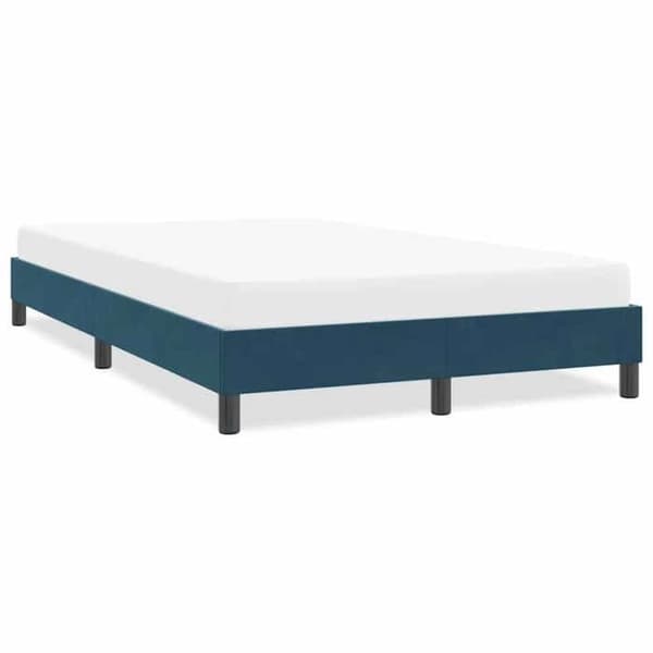 Sengestel - EKSKLUSIV HUS - 120x210 cm - Mørkeblå - Velour - Inkluderet lamelbund Mörkblå