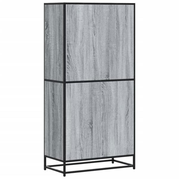 Maison Exclusive - Buffé hög sonoma grå 68x35x139 cm ingenjörsträ