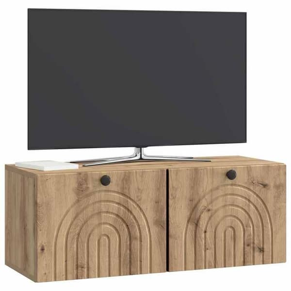 Maison Exclusive - Väggmonterad TV-möbel 78,5 x 31 x 30 cm Hantverksmässig ek