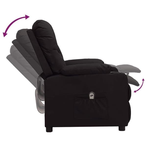 Maison Exclusive - Elektrisk lænestol i sort kunstlæder