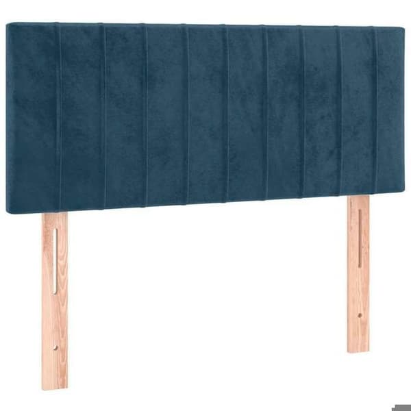 Maison Exclusive - Sänggavel med LED Blå mörk 90x5x78/88 cm Sammet Mörkblå