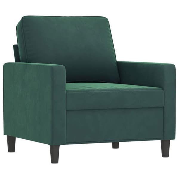 Maison Exclusive - Sæt af 4 sofaer med mørkegrønne velourpuder