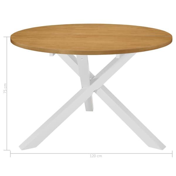 Maison Exclusive - Matbord Vit 120 x 75 cm MDF vit och brun
