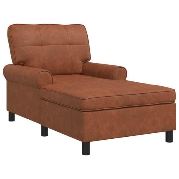 Maison Exclusive - Lang stol Brun Kunstlæder 91 x 157 x 91 cm