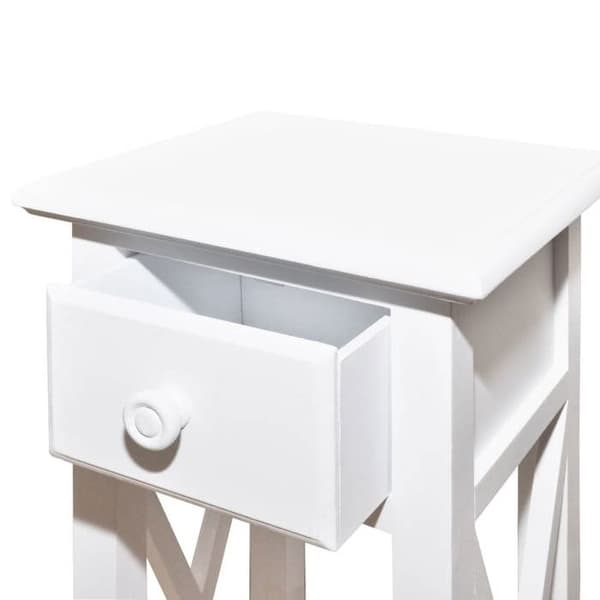 Maison Exclusive - Sidebord med skuffe Hvid Vit