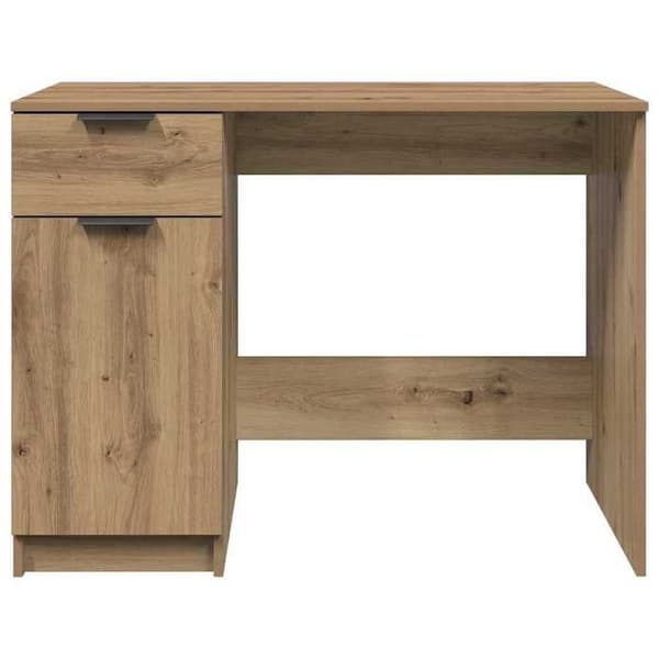 Maison Exclusive - Håndlavet egetræskontor 100x50x75 cm ingeniørtræ