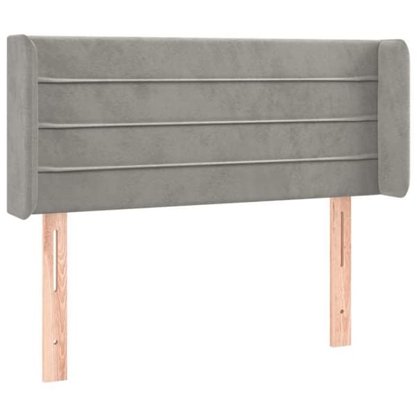 Maison Exclusive - Pääty, jossa korvat, Vaaleanharmaa 83x16x78/88 cm Sametti Ljusgrått