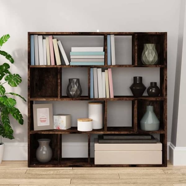 Maison Exclusive - Bibliotek/Rumseparator Røget eg 105x24x102 cm