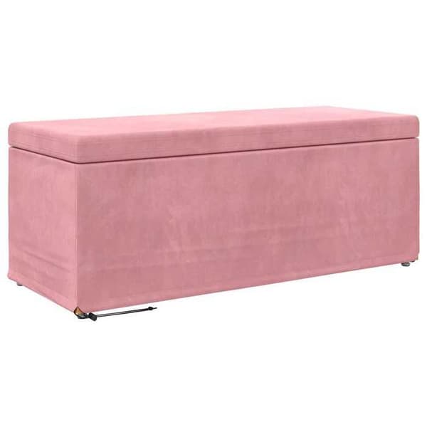 Taburet - EKSKLUSIV HUS - Rosa Taburet - Rosa - Velour & komposittræ - Moderne Ros