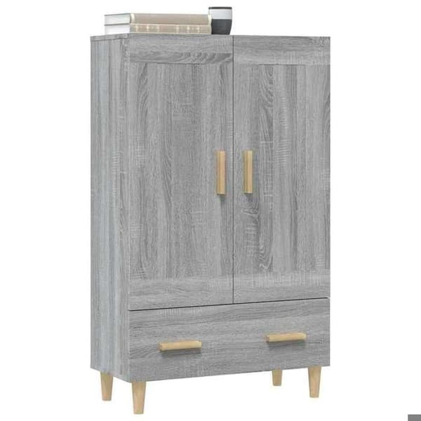 Buffet høj - EKSKLUSIV HUS - Sonoma - Grå - 70 x 31 x 115 cm - 2 rum, 1 skuffe Grå