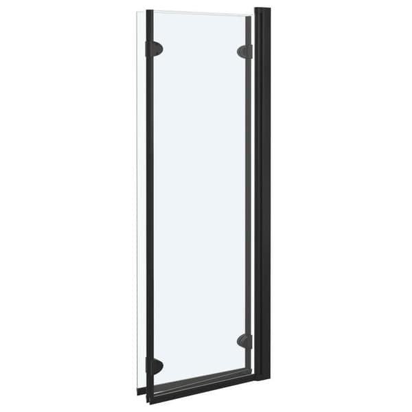 Maison Exclusive - Foldbar brusekabine 3 paneler ESG 130x138 cm Sort
