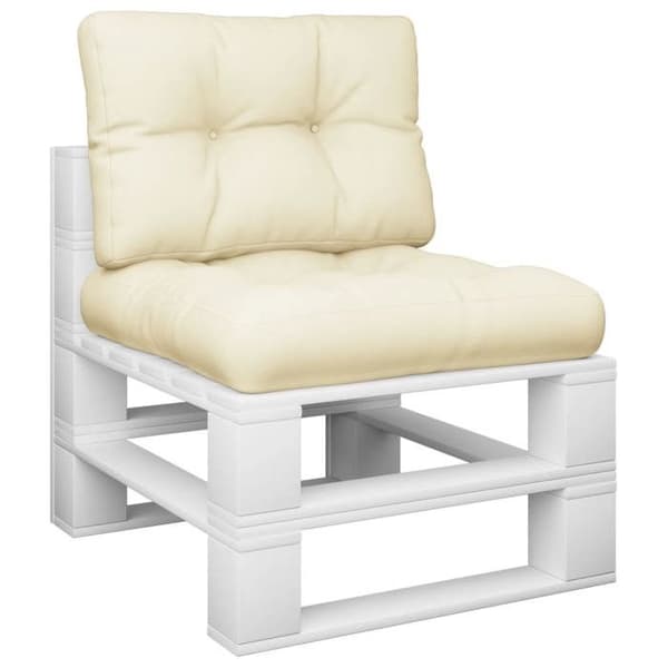 Maison Exclusive - Palettkuddar set om 2 krämfärgad tyg