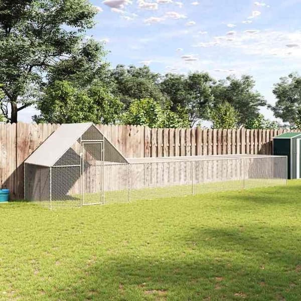 Maison Exclusive - Kanala 8 x 2 x 2 m Galvanoitu teräs Silver