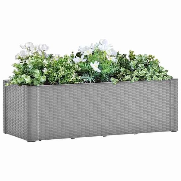Maison Exclusive - Hævet havebed med vandingssystem Grå 100x43x33cm