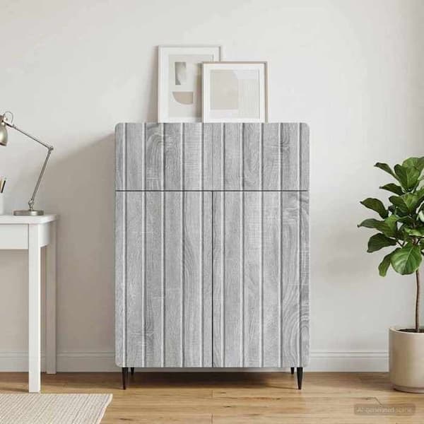 Maison Exclusive - Buffet Sonoma grå 66 x 34,5 x 92 cm Ingeniørtræ