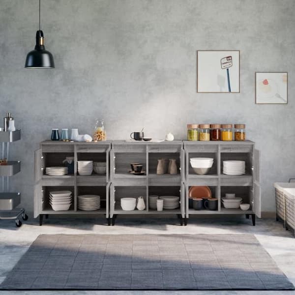 Buffet - Maison Exclusive - Grå - Ingeniørtræ - 60×35×70 cm