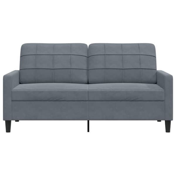 Maison Exclusive - Soffa 2-sits Grå mörk 140 cm Sammet