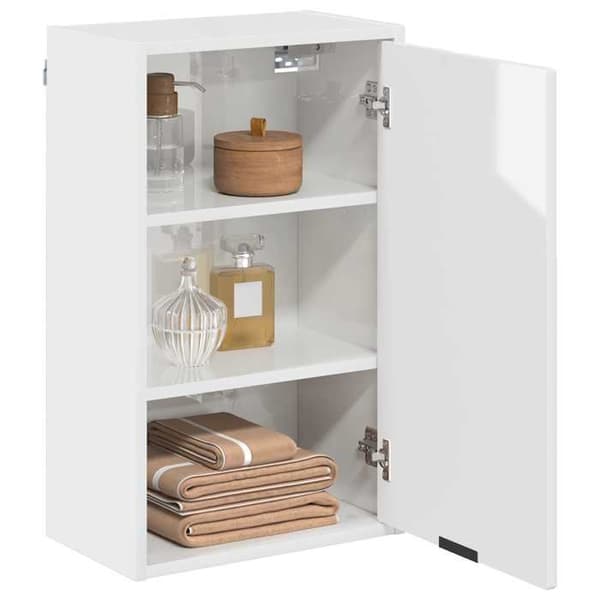 Maison Exclusive - Hvid glans badeværelsesskab 39 x 23,5 x 65 cm