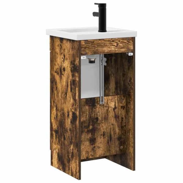 Maison Exclusive - Badeværelsesmøbel med vask Røget eg 42 x 40 x 84,5 cm