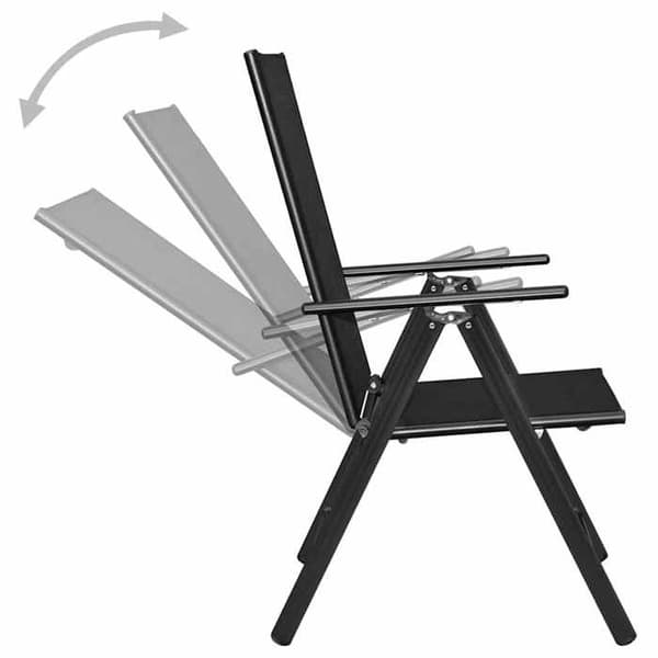 Maison Exclusive - Have spisebordssæt 7 dele sort aluminium Svart