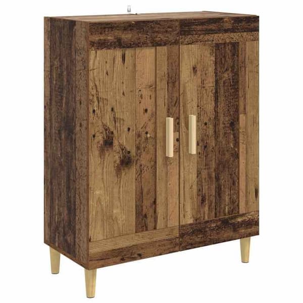 Buffet - EKSKLUSIVT HUS - 69,5x34x90 cm - Ingeniørtræ - Vendbare døre 90° - Rummelig opbevaring