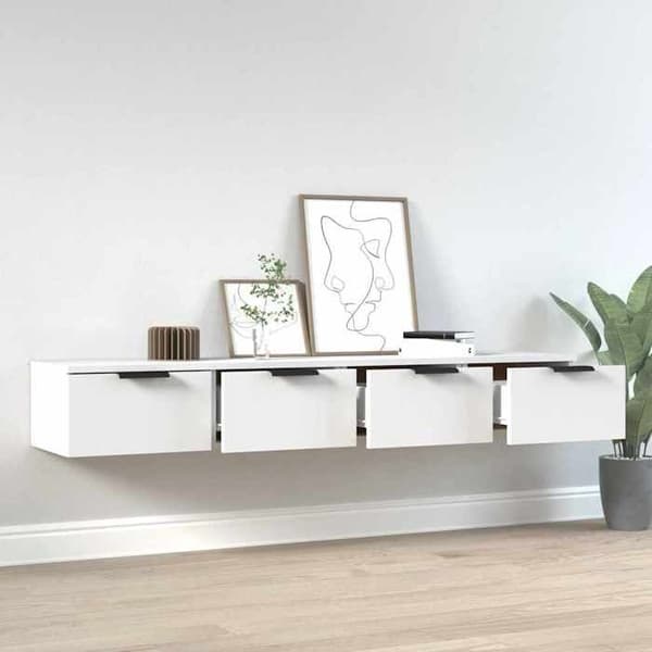 Maison Exclusive - Väggskåp 2 st vit 68x30x20 cm Ingenjörsträ Vit
