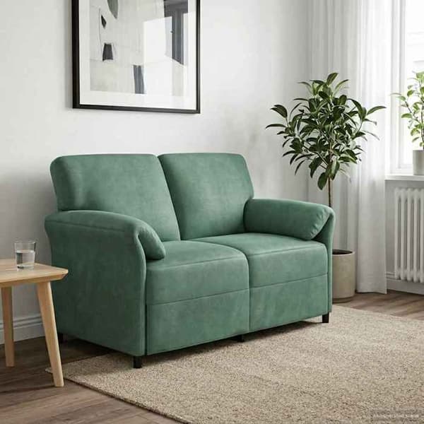 Maison Exclusive - Sofa 2 pladser Grøn Hav Velour