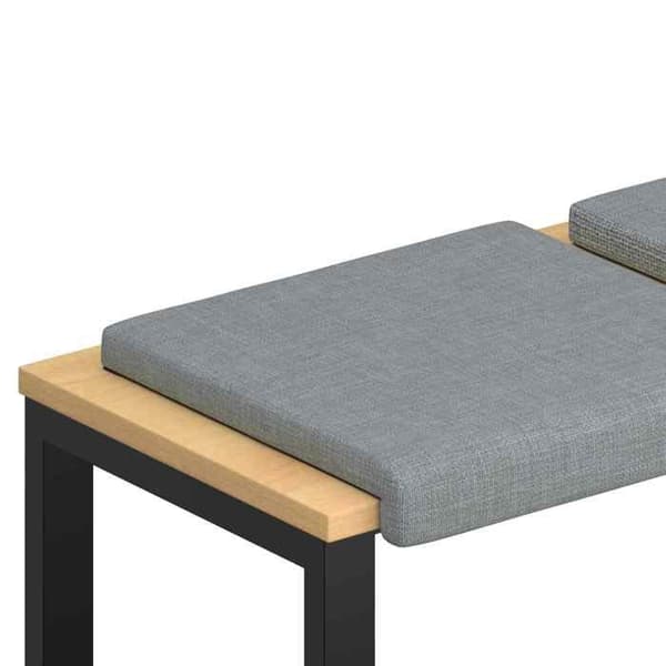 Bænkepude - EKSKLUSIV HUS - Sæt med 4 stk. - Polyester - Dybde 35 cm - Skridsikker Ljusgrått