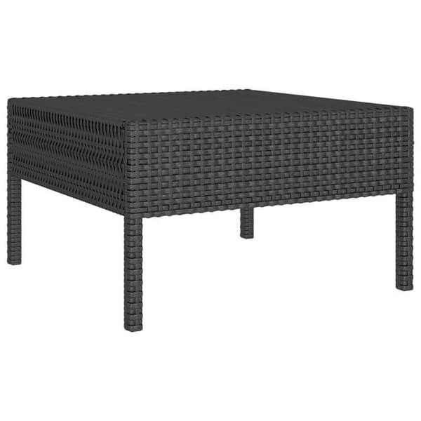 Maison Exclusive - Trädgårdsmöbler 3 delar med kuddar, flätad plast, svart