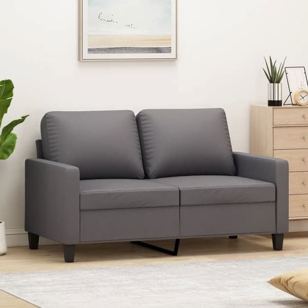 Maison Exclusive - 2-personers sofa Grå 120 cm Syntetisk læder