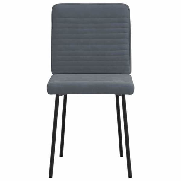 Maison Exclusive - Matstolar set om 2 Mörkgrå Sammet