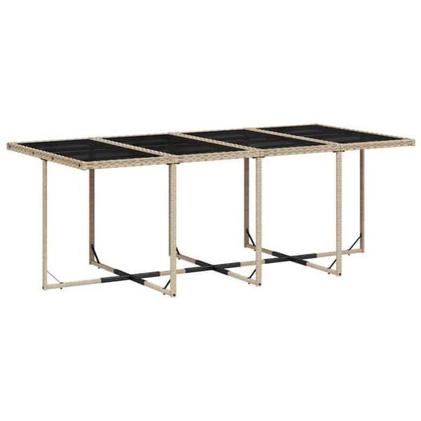 Maison Exclusive - Trädgårdsset med matbord och kuddar 13 delar beige