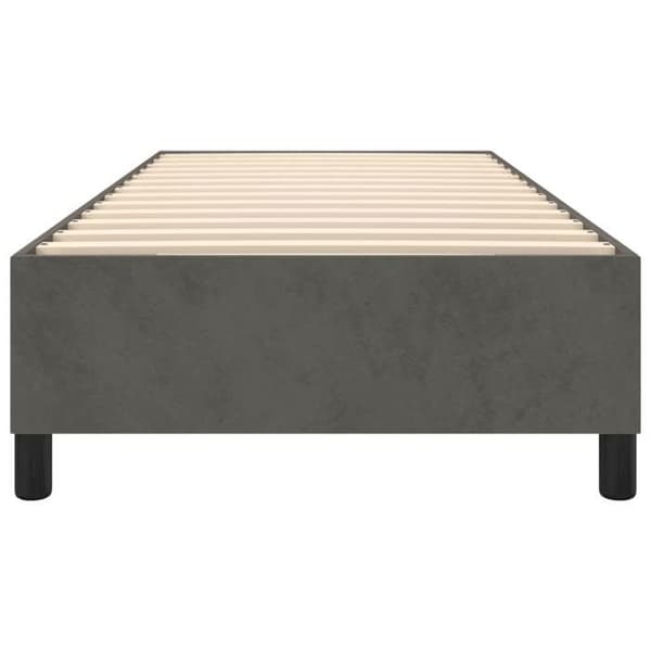 Maison Exclusive - Tummanharmaa jousipunkka 100x200 cm sametti mörkgrå