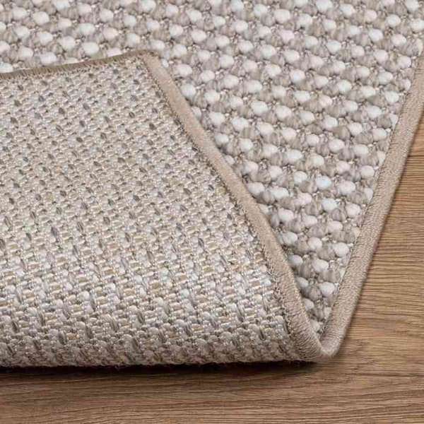 Indendørs tæppe - EKSKLUSIV HUS - LUGO - Polyester - 240 x 340 cm - Creme & Taupe Grädde och Mård