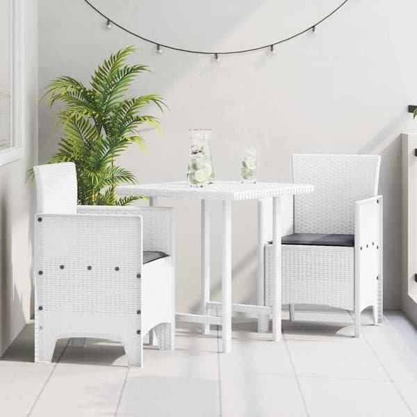 Maison Exclusive - Puutarhatuoli 2 kpl Valkoinen Polypropeeni