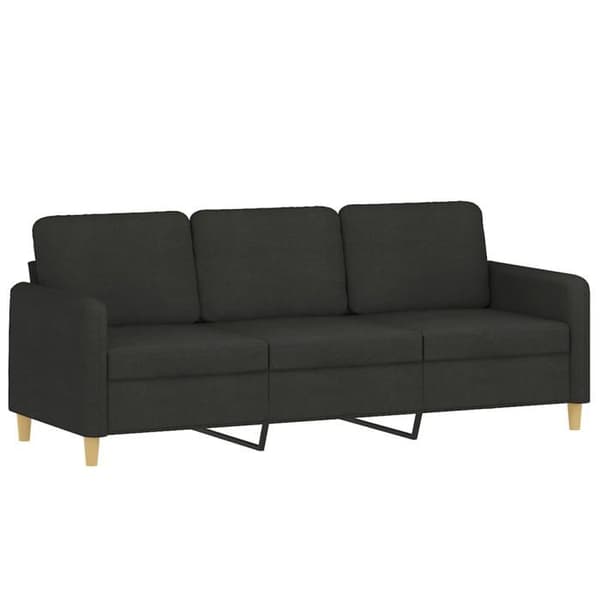 Maison Exclusive - 3 kpl:n sohvasetti tyynyillä, musta kangas