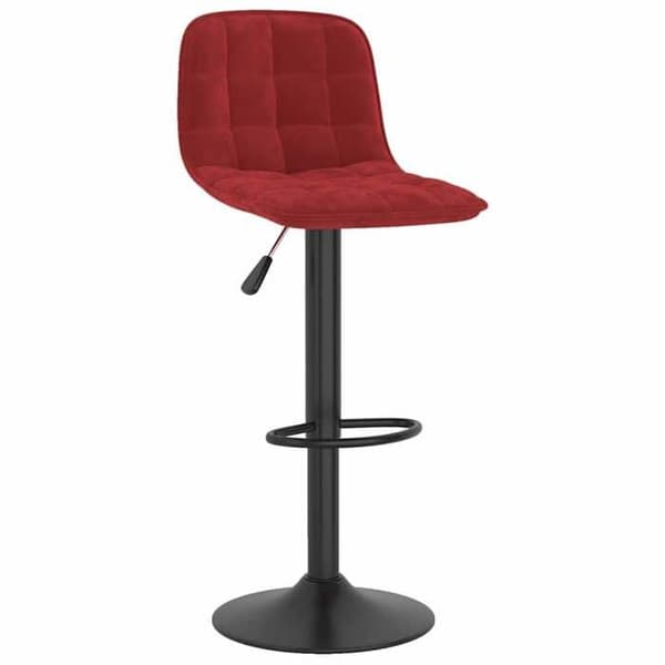 Maison Exclusive - Barstolar set om 2 röd vinröd sammet