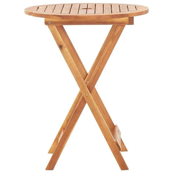 Havemøbel - EKSKLUSIV HUS - 60x75 cm - Massivt akacietræ - Sammenklappelig - Hul til parasol
