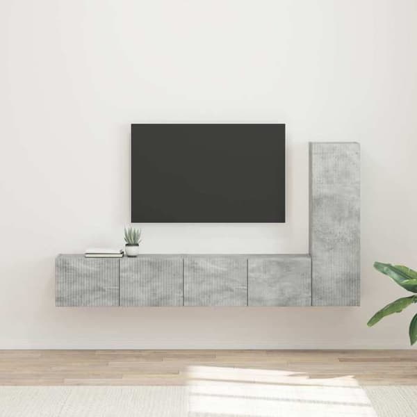 Maison Exclusive - 3-delt TV-møbel sæt Grå beton Ingeniørtræ